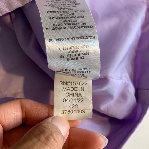 Eddie Bauer Jacket Girls Medium Lilac Lavender Full Zip Hoode LongSleeve Outdoor - Picture 11 of 13